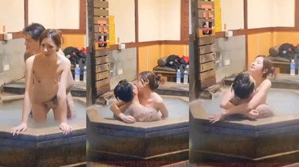 网爆流出网红情侣在日本的温泉日逼，爽的飞起 女忍身材真不错 海报