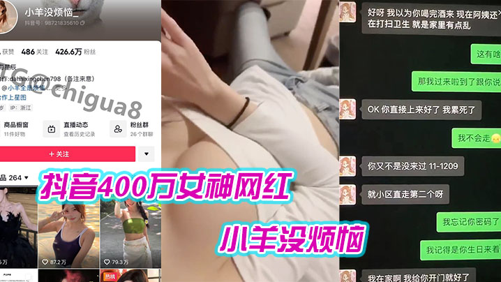 抖音400万女神网红“小羊没烦恼“ 普宁云朵酒店出轨约炮被曝光 海报