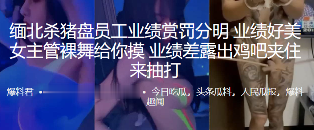缅北杀猪盘员工业绩赏罚分明，业绩好美女主管裸舞给你摸，业绩差露出鸡吧夹住来抽打 海报