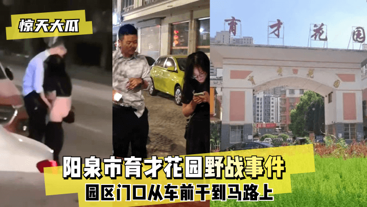 【惊天大瓜】阳泉市育才花园野战事件~园区门口从车前干到马路上~! 海报