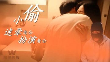 【乌鸦0003】小偷迷晕丈夫后骑乘上位！痴女扮演激烈侵犯人夫 海报